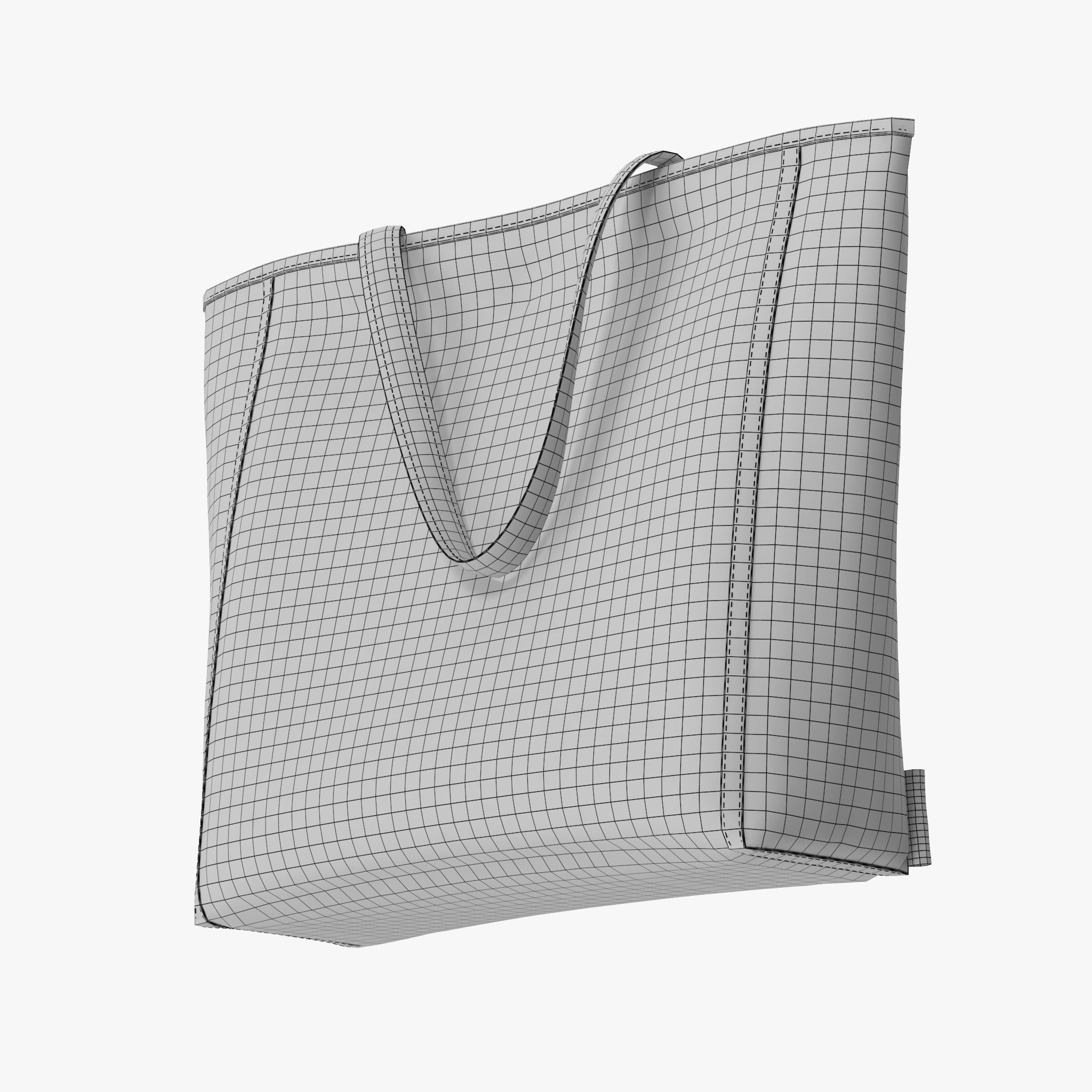Handbag tote bag 3D model_10