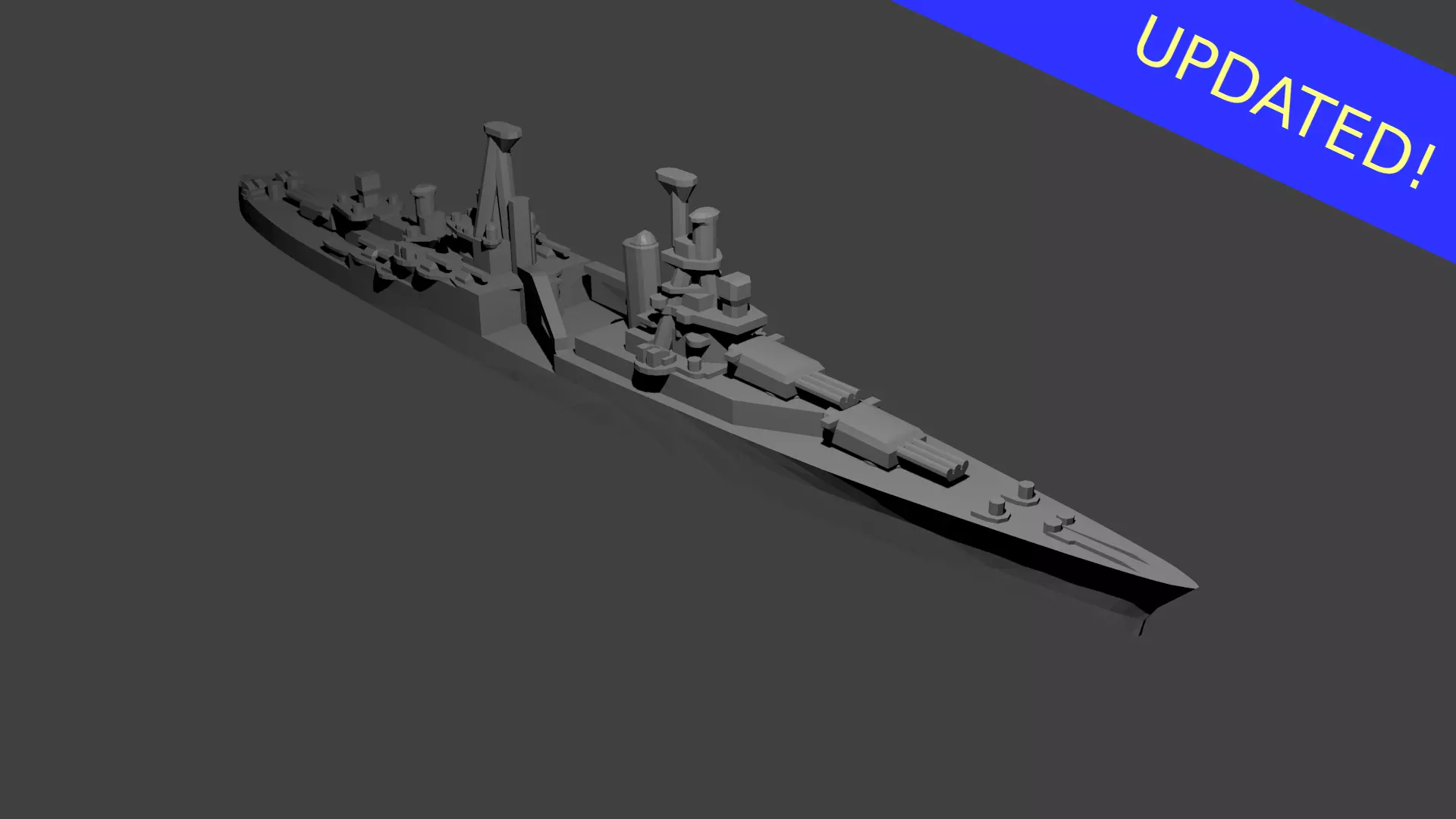 US Portland Class Cruiser Warship 3D print model