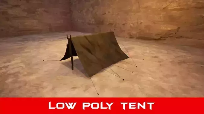 Medieval Tent - Low Poly 3D Model