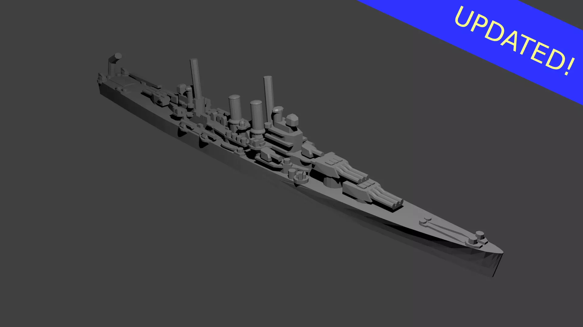 US Crusier Wichita Warship 3D print model_0