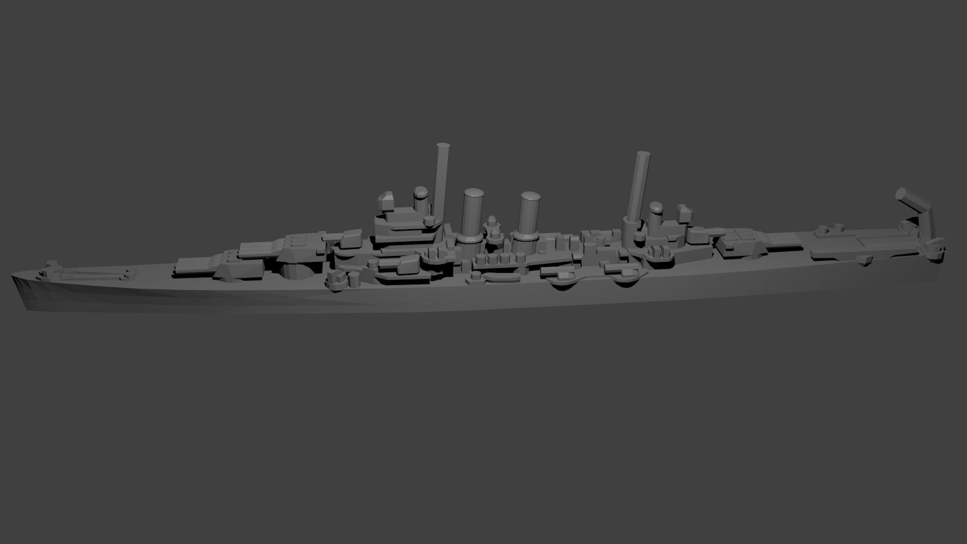 US Crusier Wichita Warship 3D print model_2