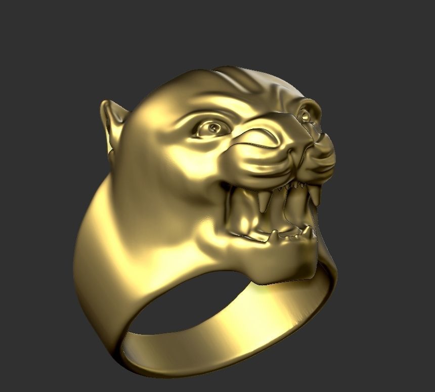 puma man ring 3D print model_16
