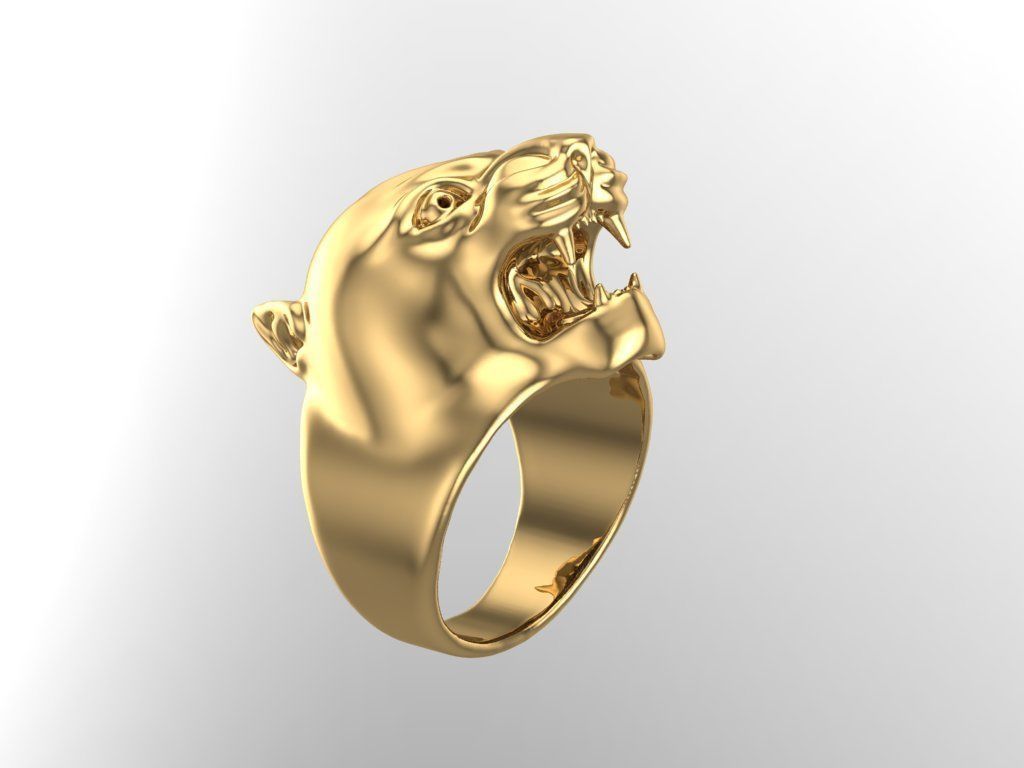 puma man ring 3D print model_12