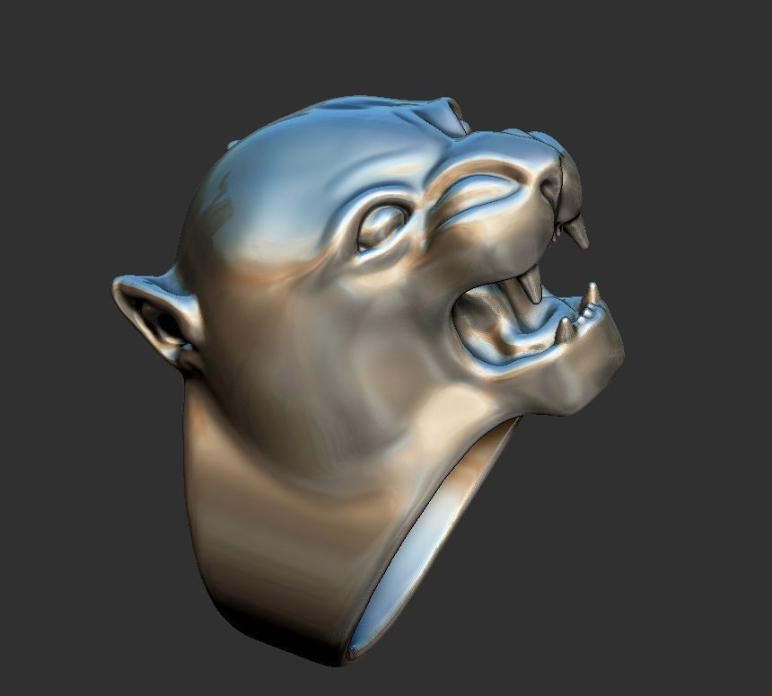 puma man ring 3D print model_4