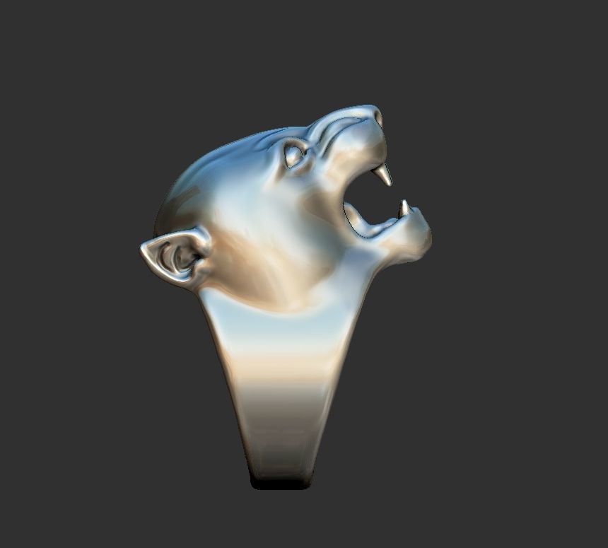 puma man ring 3D print model_5