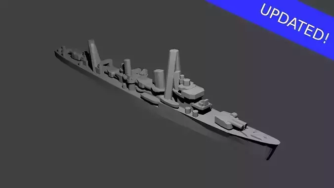 Japanese Hatsuharu Class Destroyer Warship