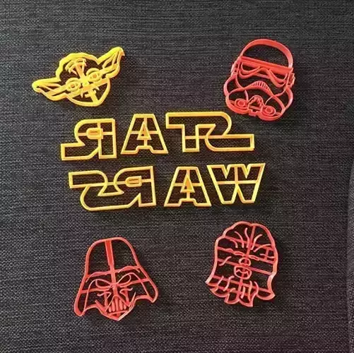 Starwars Pack x 7 Cookie Cutter 3D print model