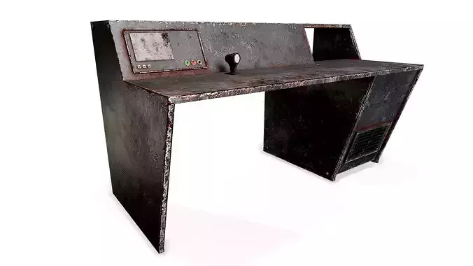 Table desk made of metal and wood