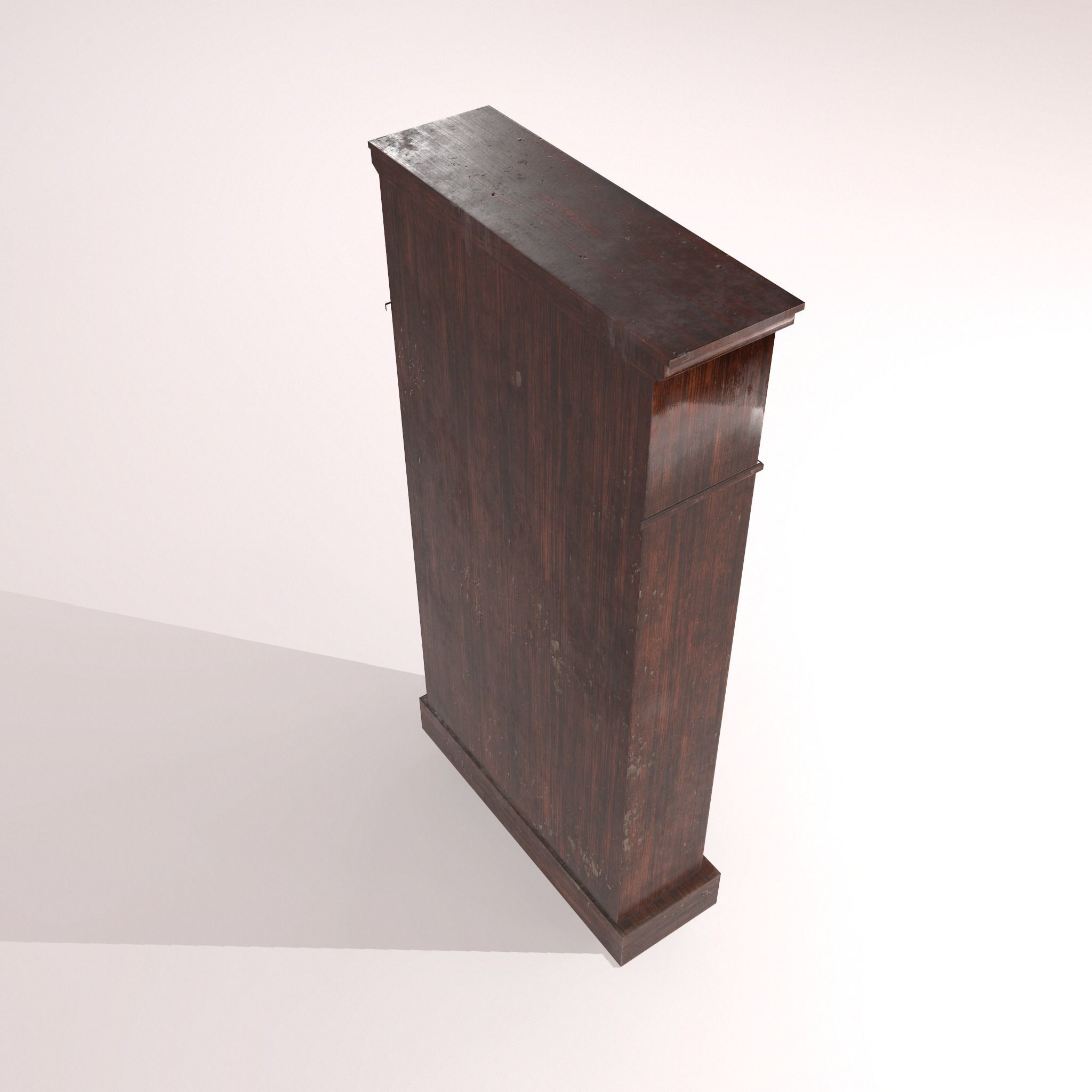 Old Dusty Bookshelf Low-poly 3D model_21