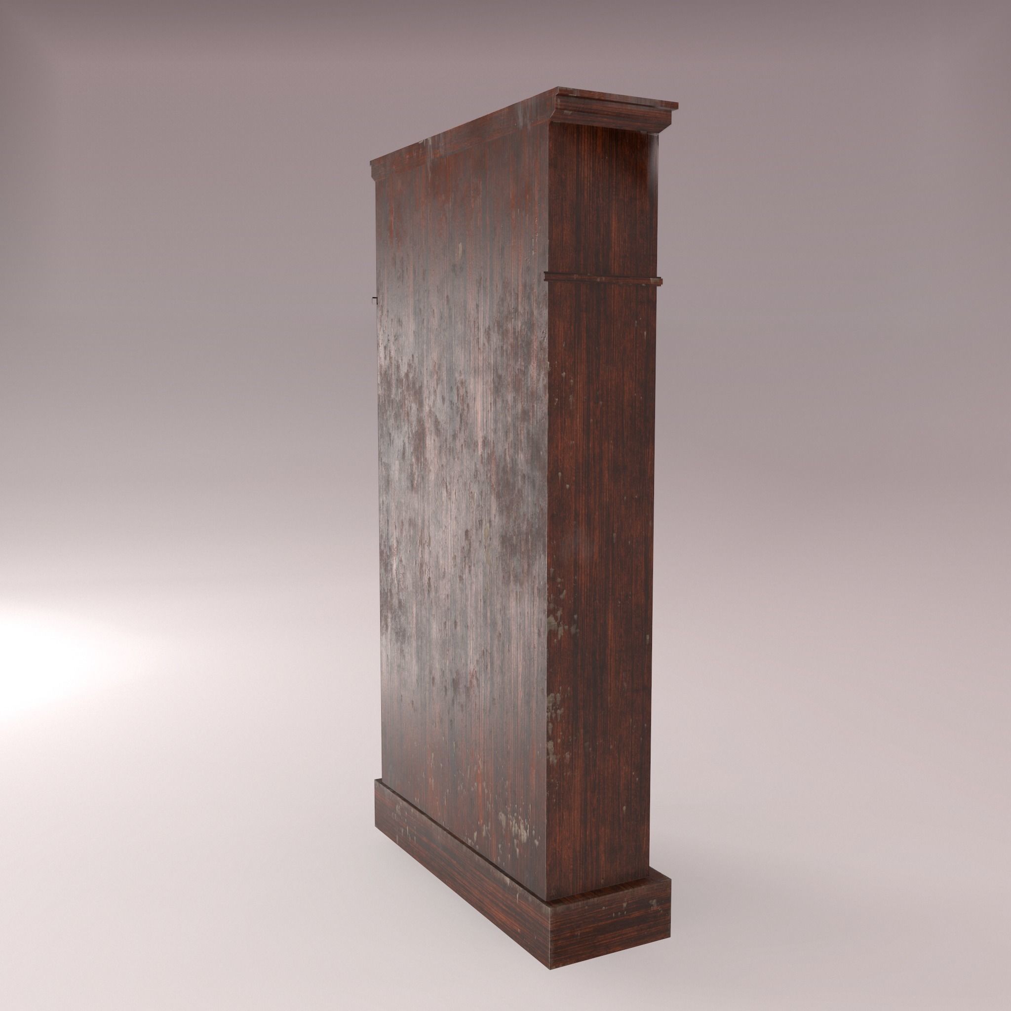 Old Dusty Bookshelf Low-poly 3D model_3