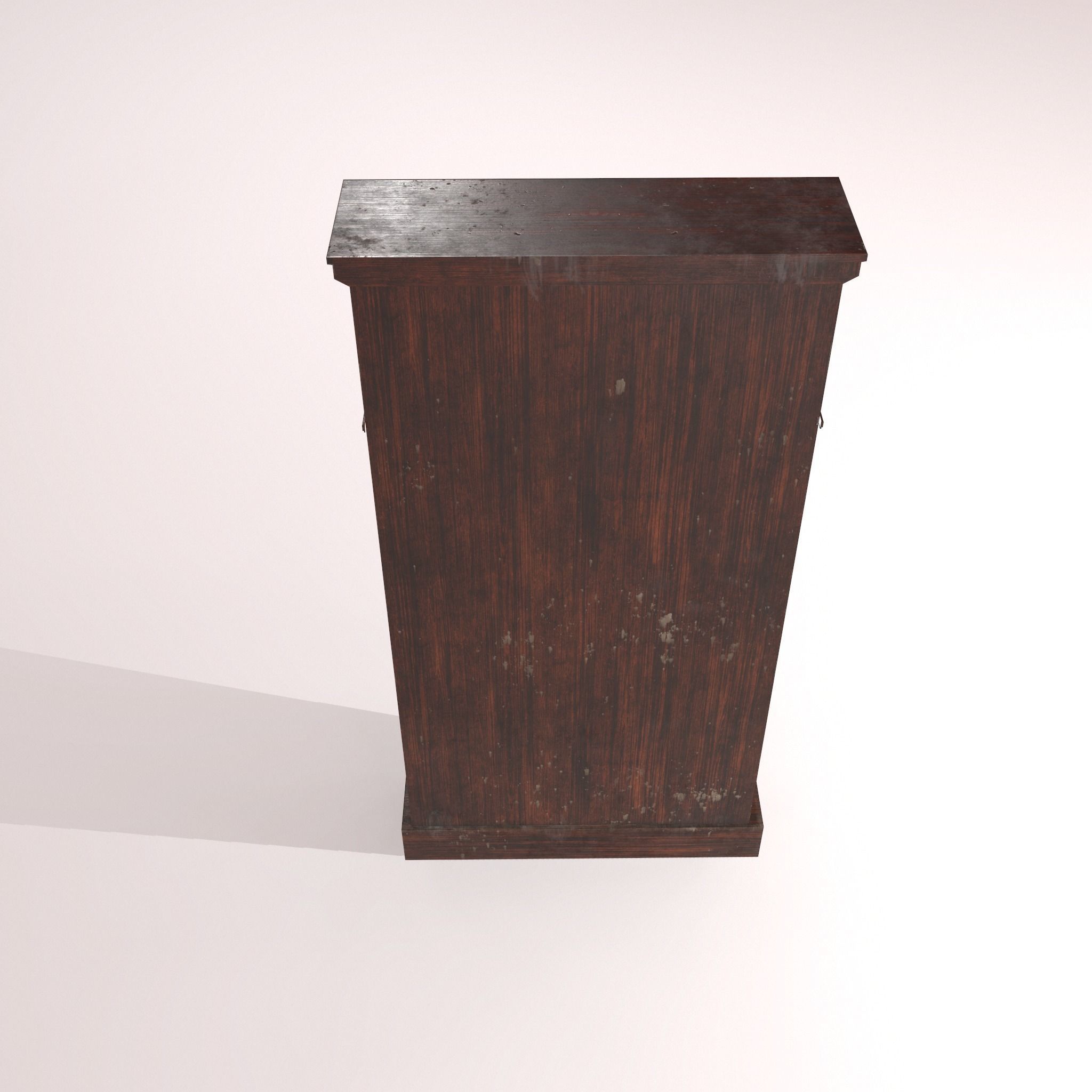 Old Dusty Bookshelf Low-poly 3D model_25