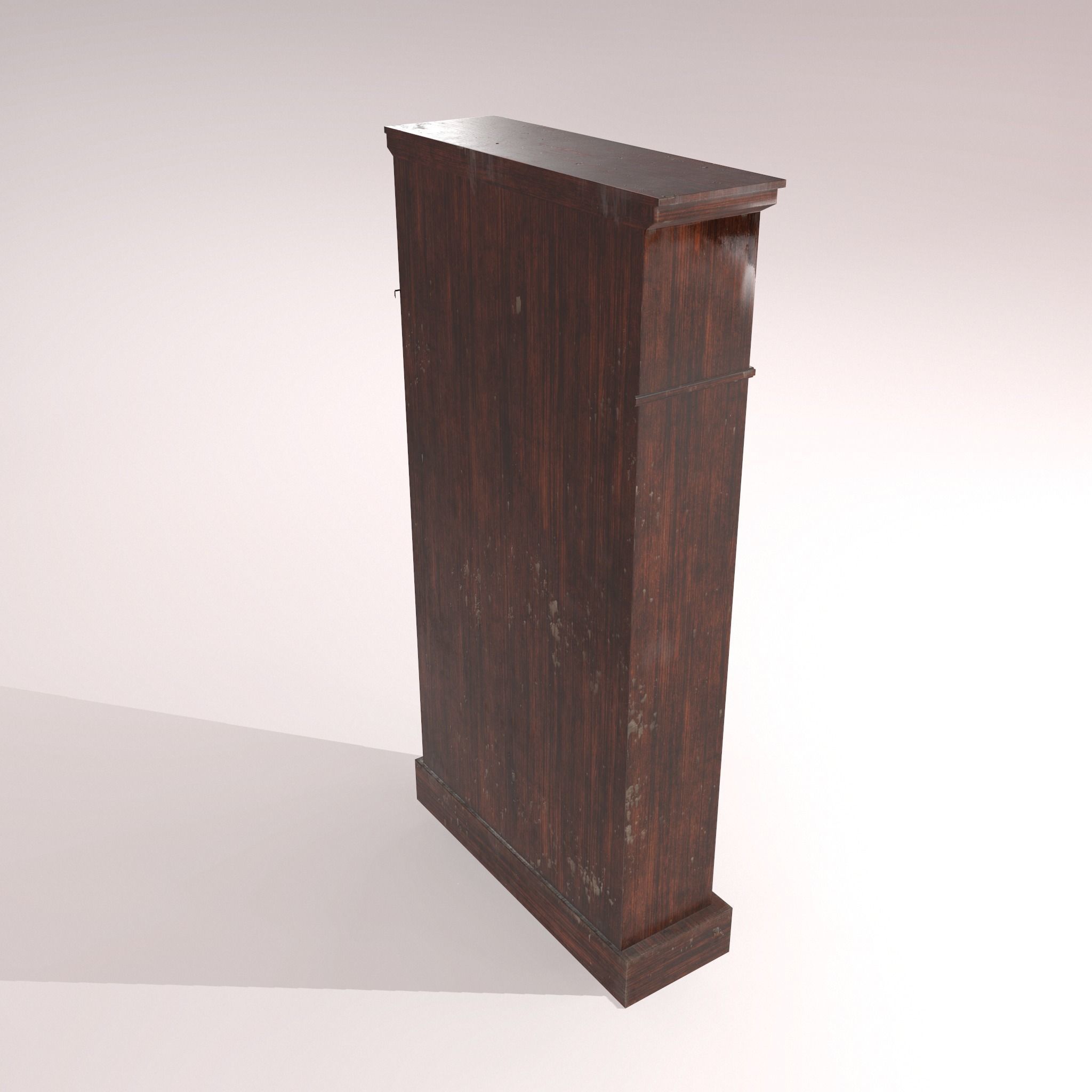 Old Dusty Bookshelf Low-poly 3D model_20
