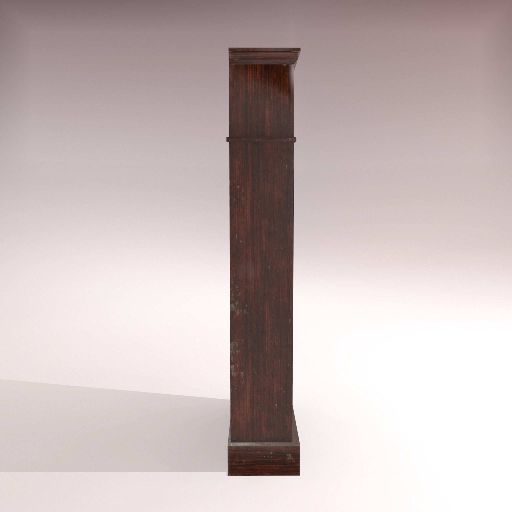 Old Dusty Bookshelf Low-poly 3D model_11