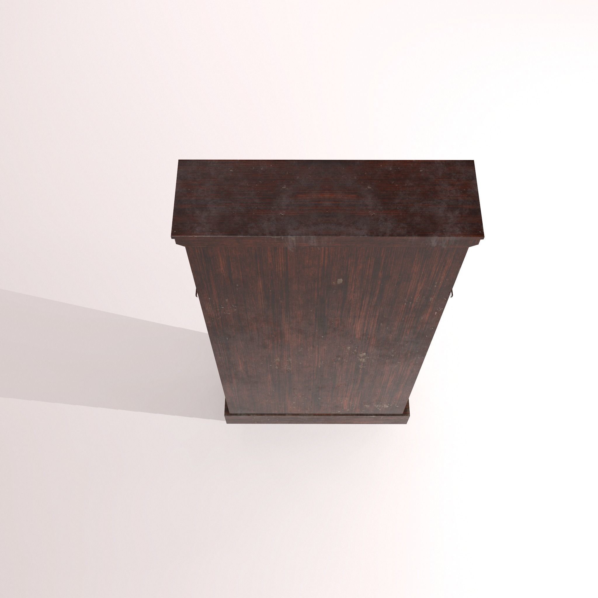 Old Dusty Bookshelf Low-poly 3D model_26