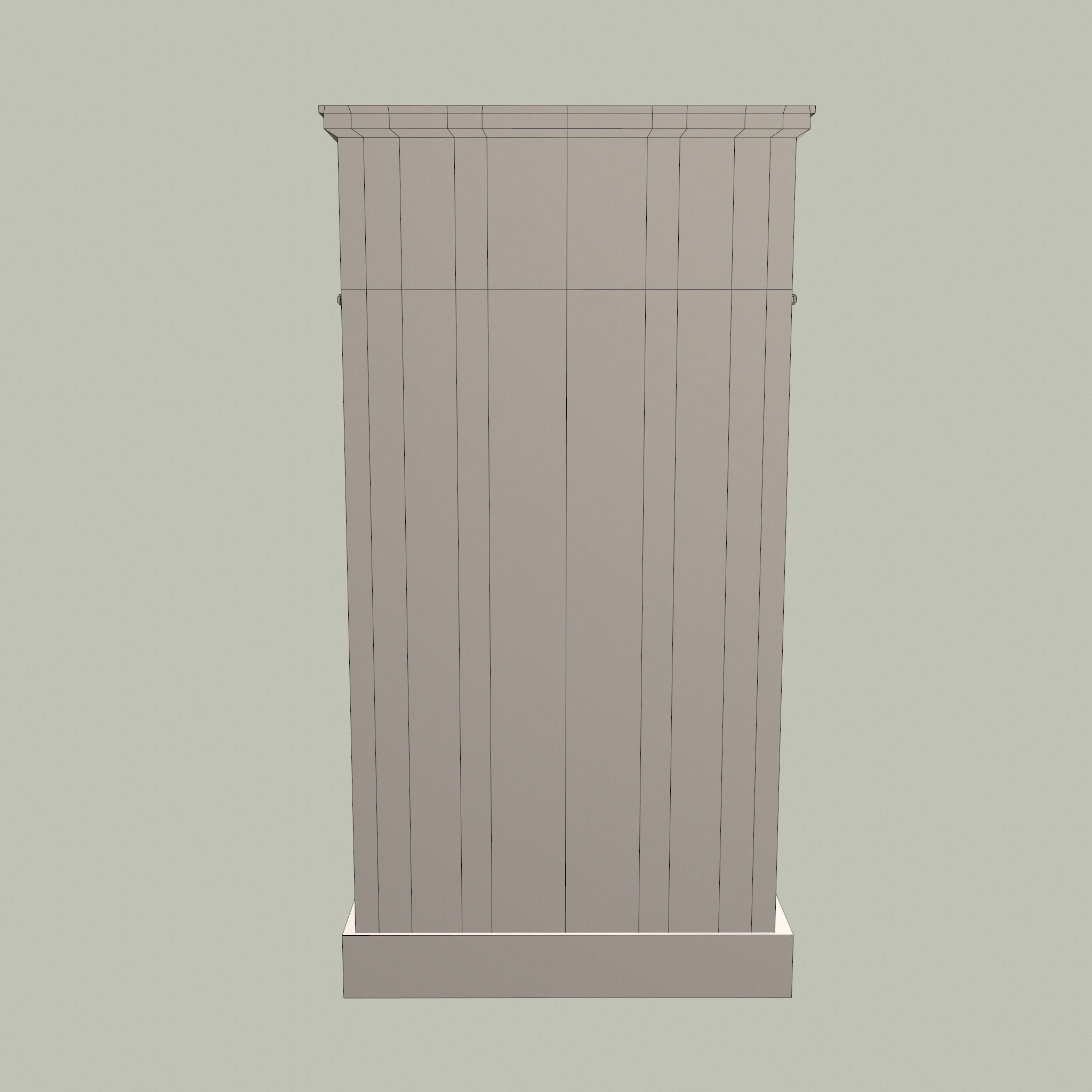 Old Dusty Bookshelf Low-poly 3D model_40