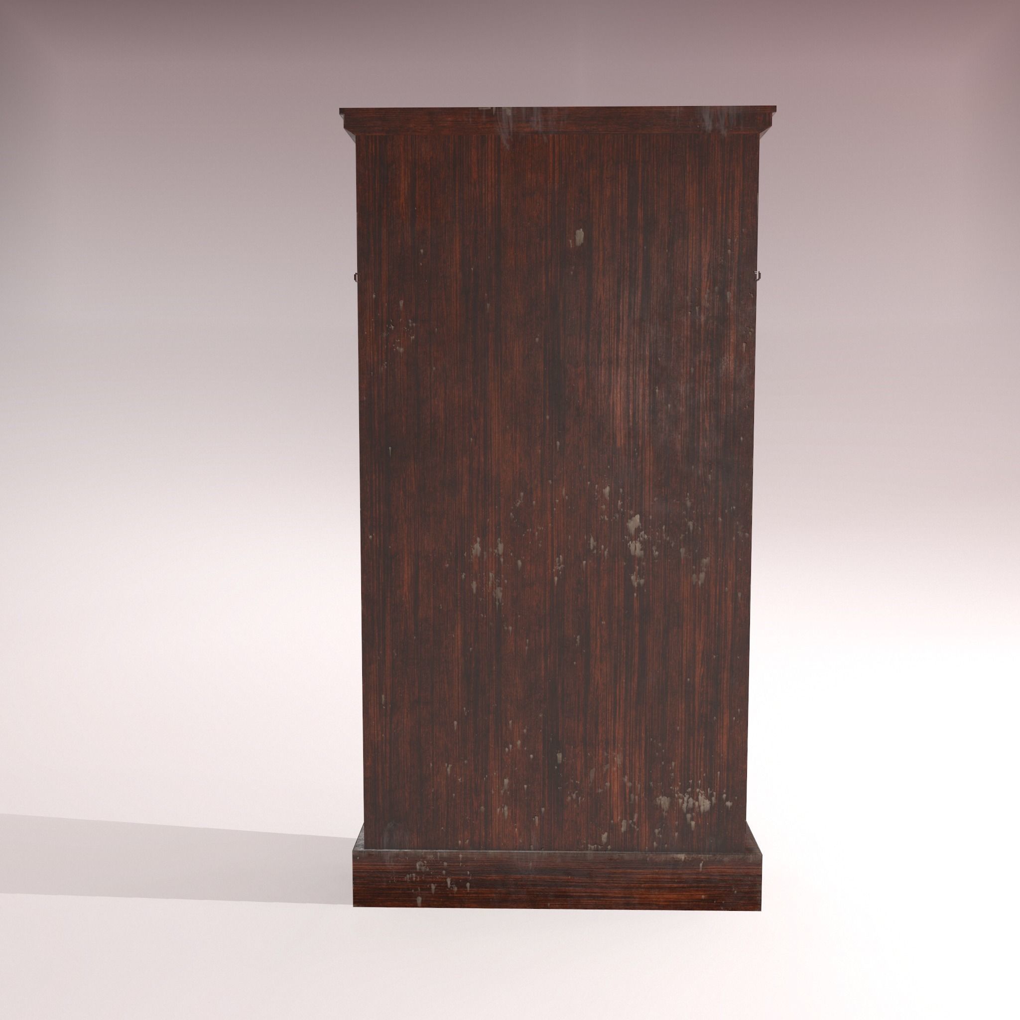 Old Dusty Bookshelf Low-poly 3D model_8