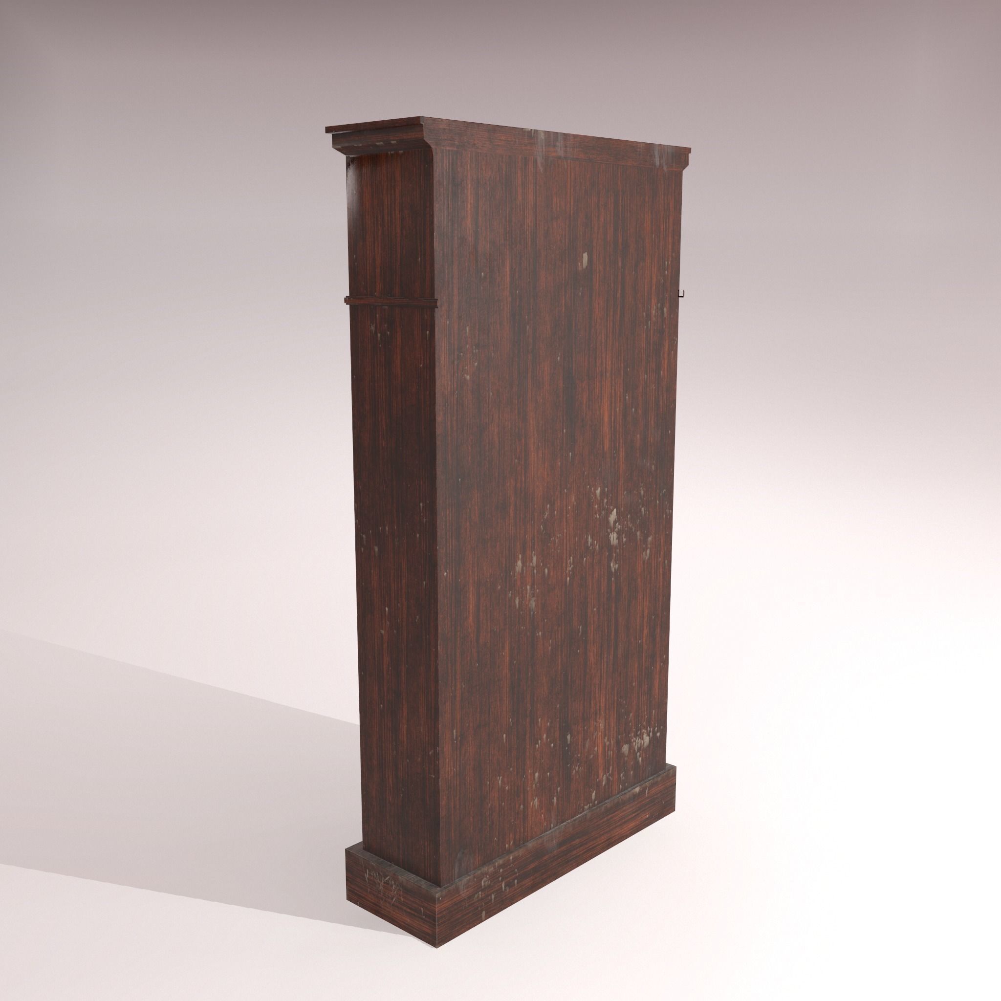 Old Dusty Bookshelf Low-poly 3D model_7