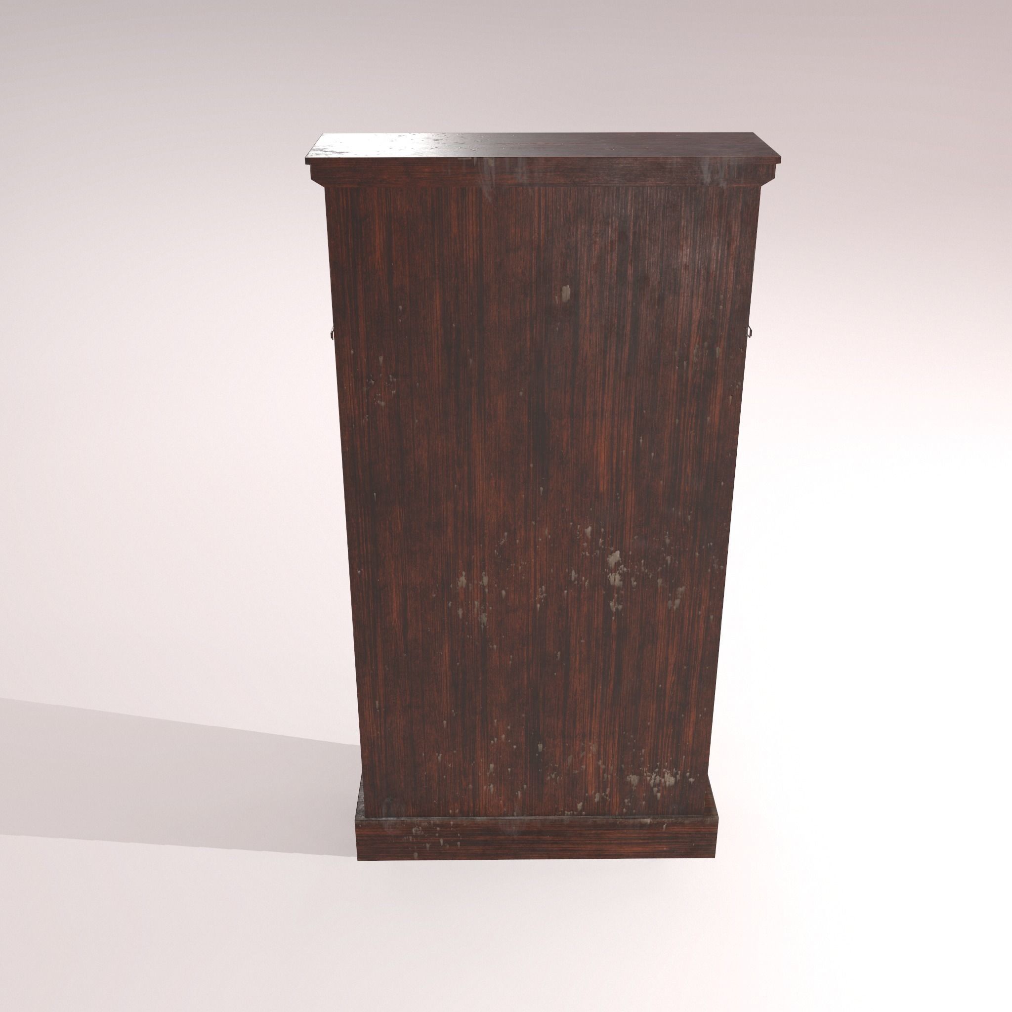 Old Dusty Bookshelf Low-poly 3D model_19