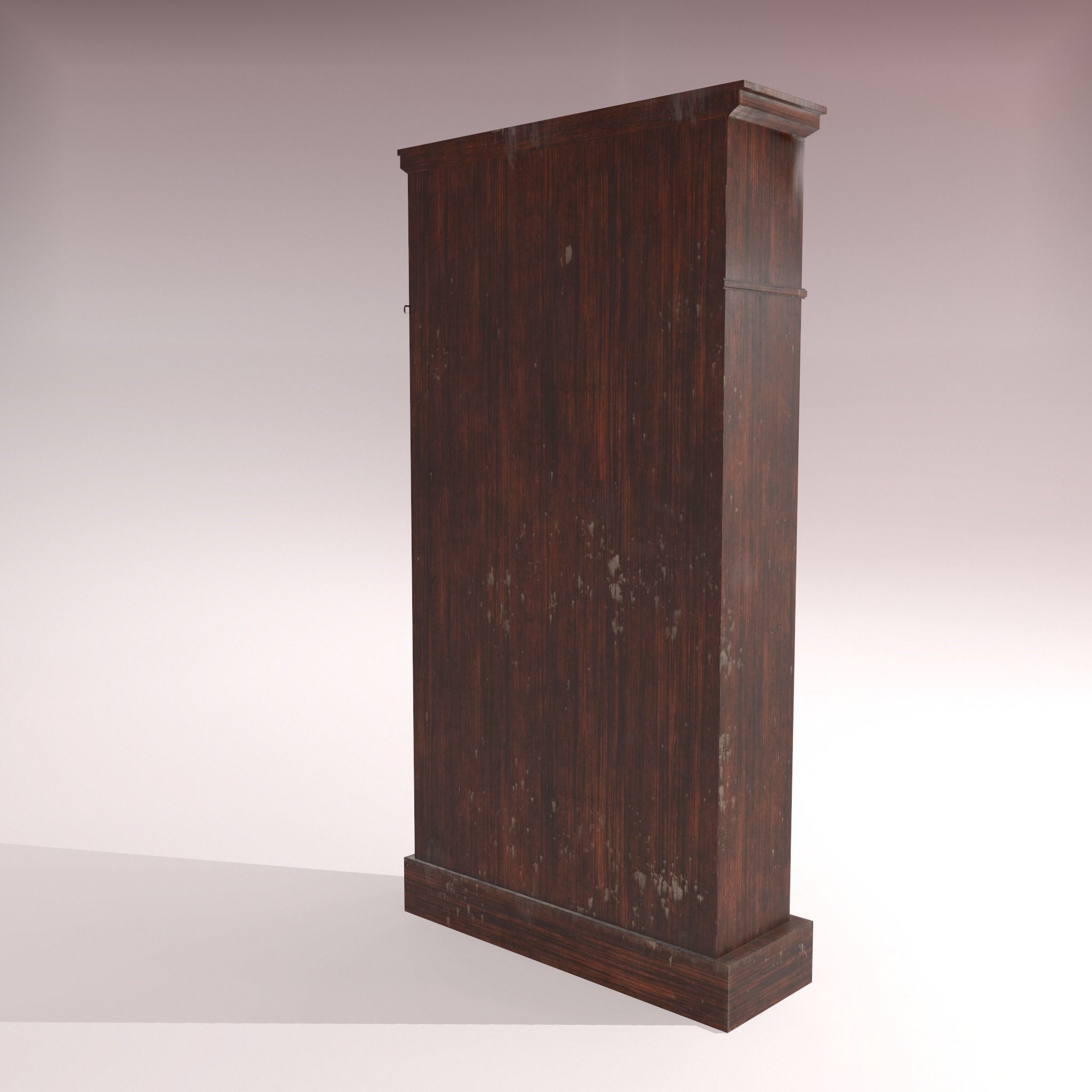 Old Dusty Bookshelf Low-poly 3D model_9