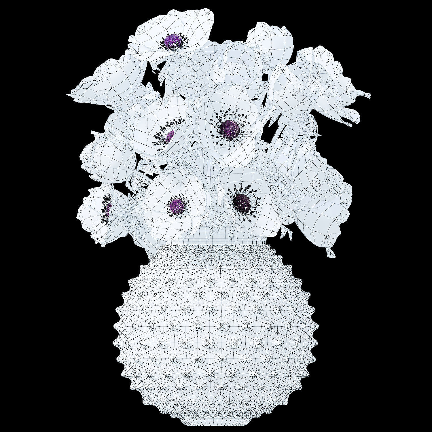 Bouquet 03  3D model_8