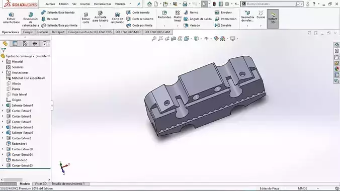 soporte de correa para prusa i3 eje x 3D print model