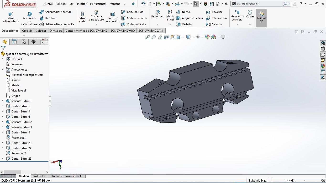 soporte de correa para prusa i3 eje x 3D print model_2