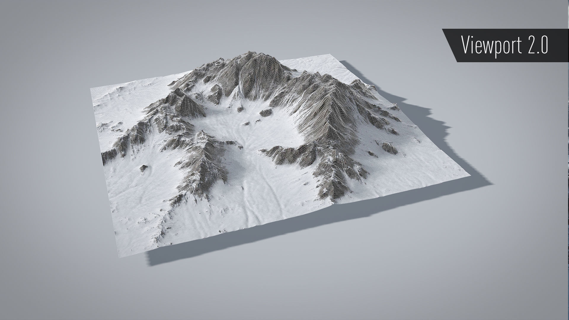 Mountain Snow Low-poly 3D model_7