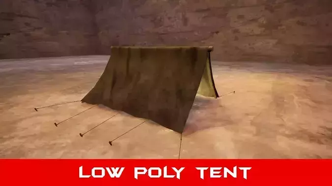 Medieval Tent - Low Poly 3D Model Low-poly 3D model