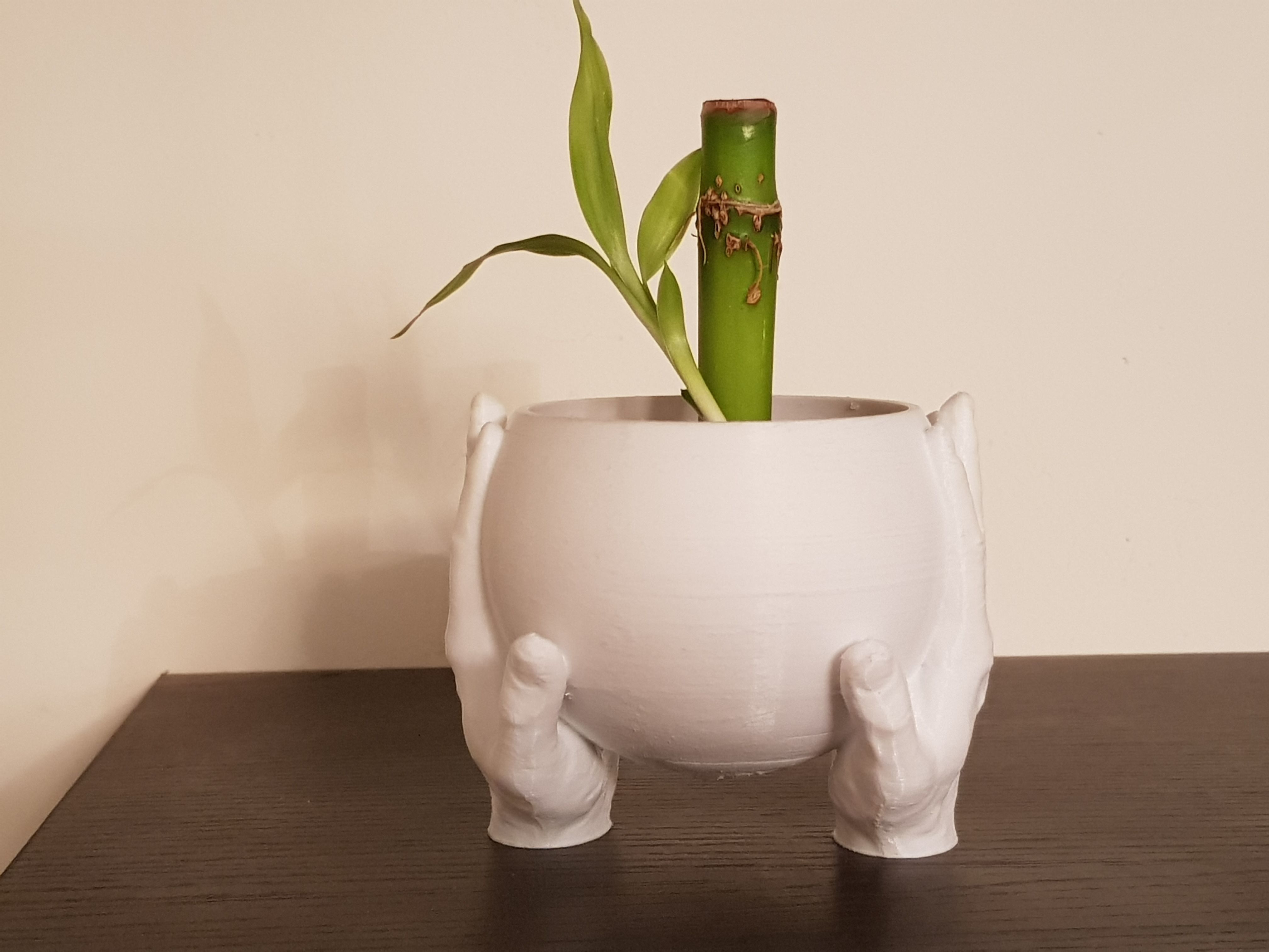 Carrying hands plant pot 3D model_2