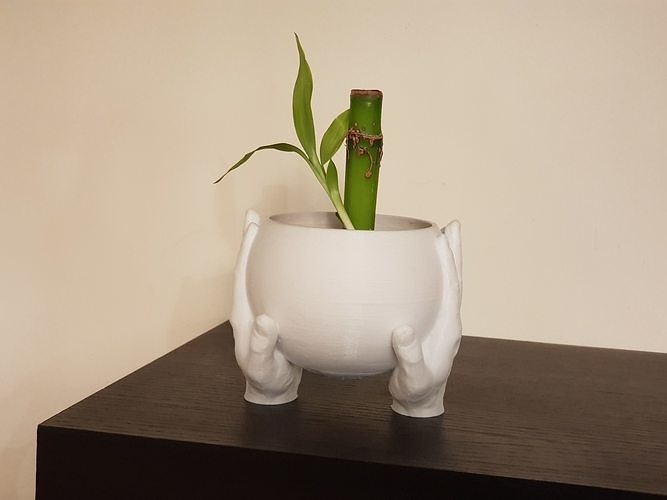 Carrying hands plant pot 3D model