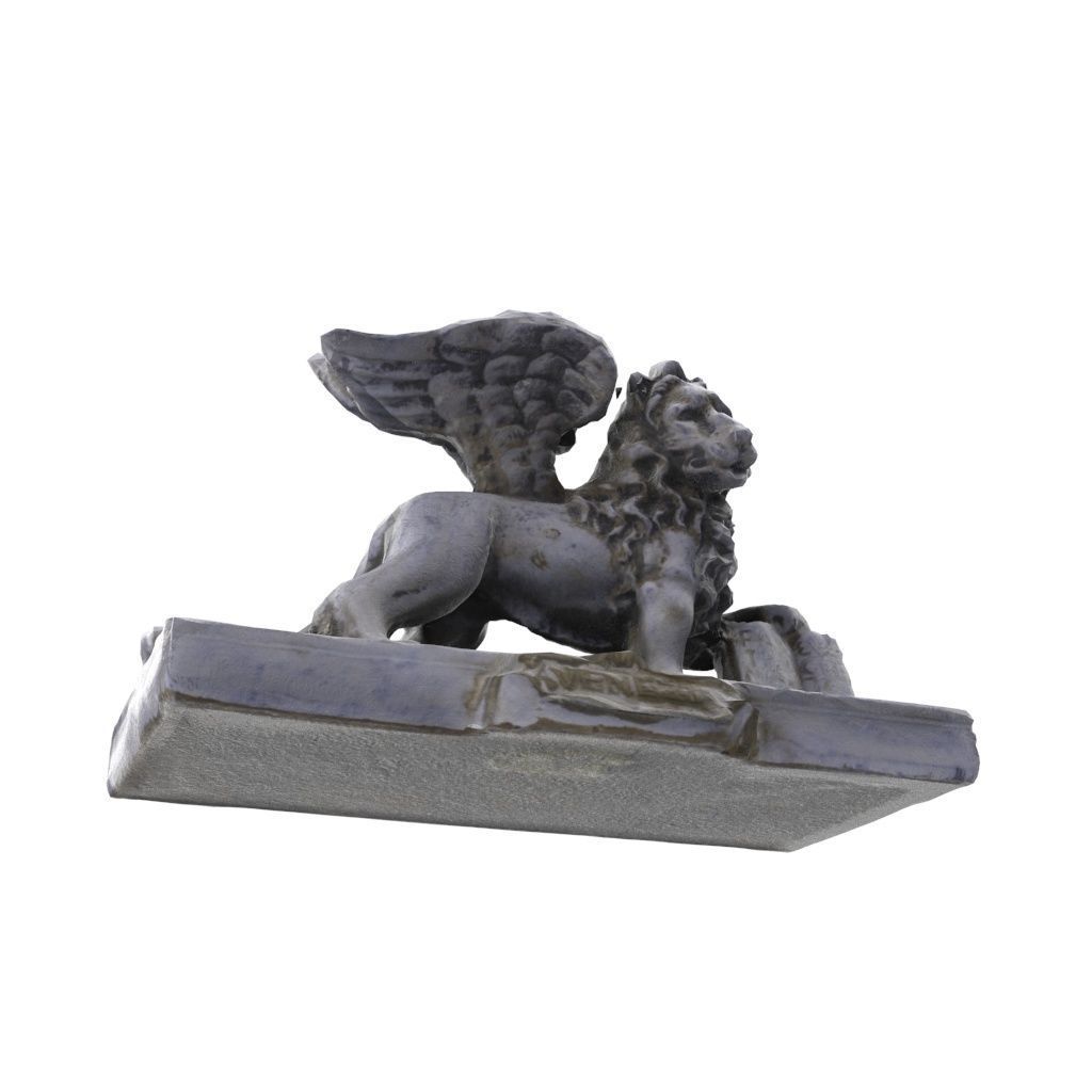 Lion of Venice - Low and High Poly versions Low-poly 3D model_6