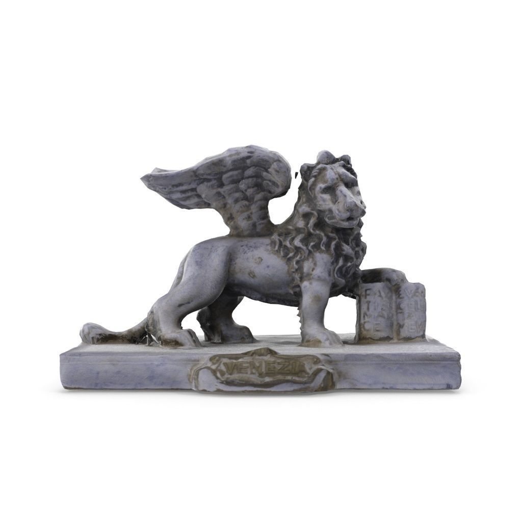 Lion of Venice - Low and High Poly versions Low-poly 3D model_4