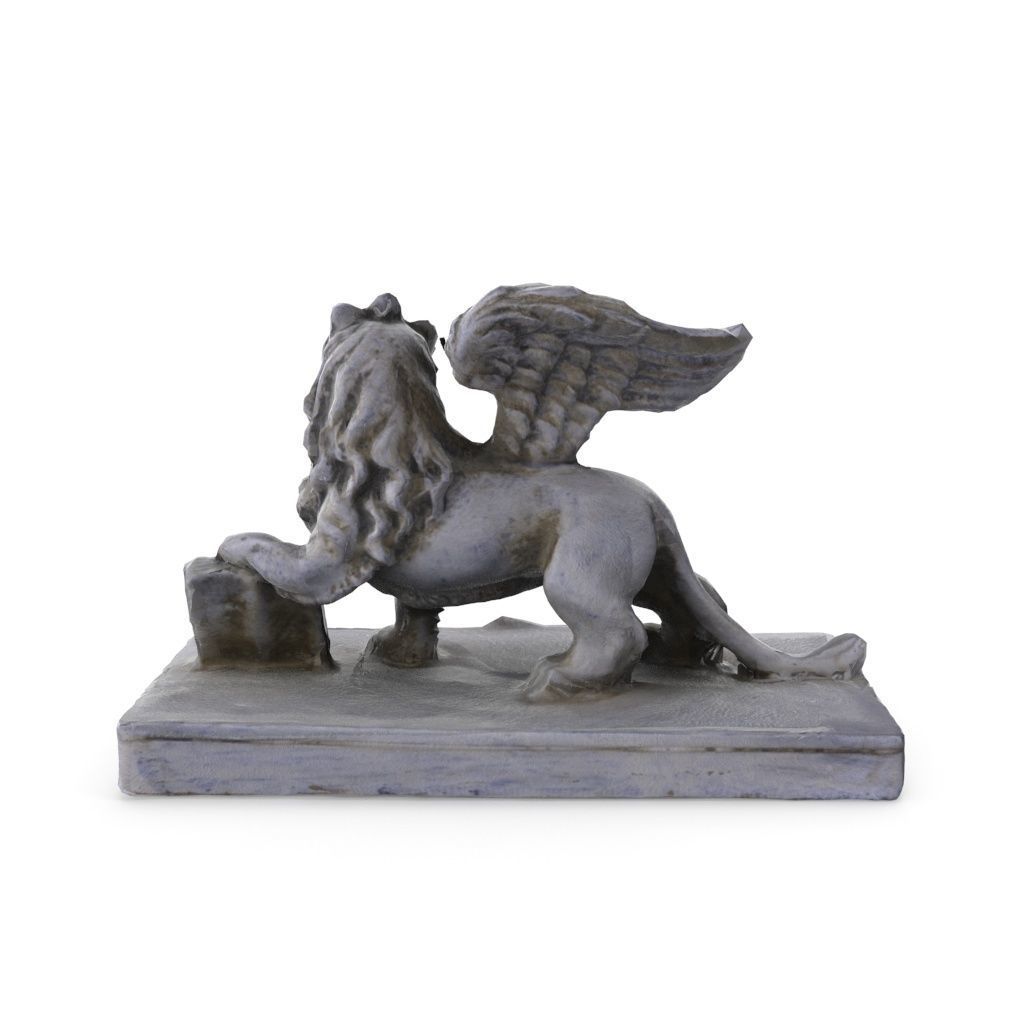 Lion of Venice - Low and High Poly versions Low-poly 3D model_3