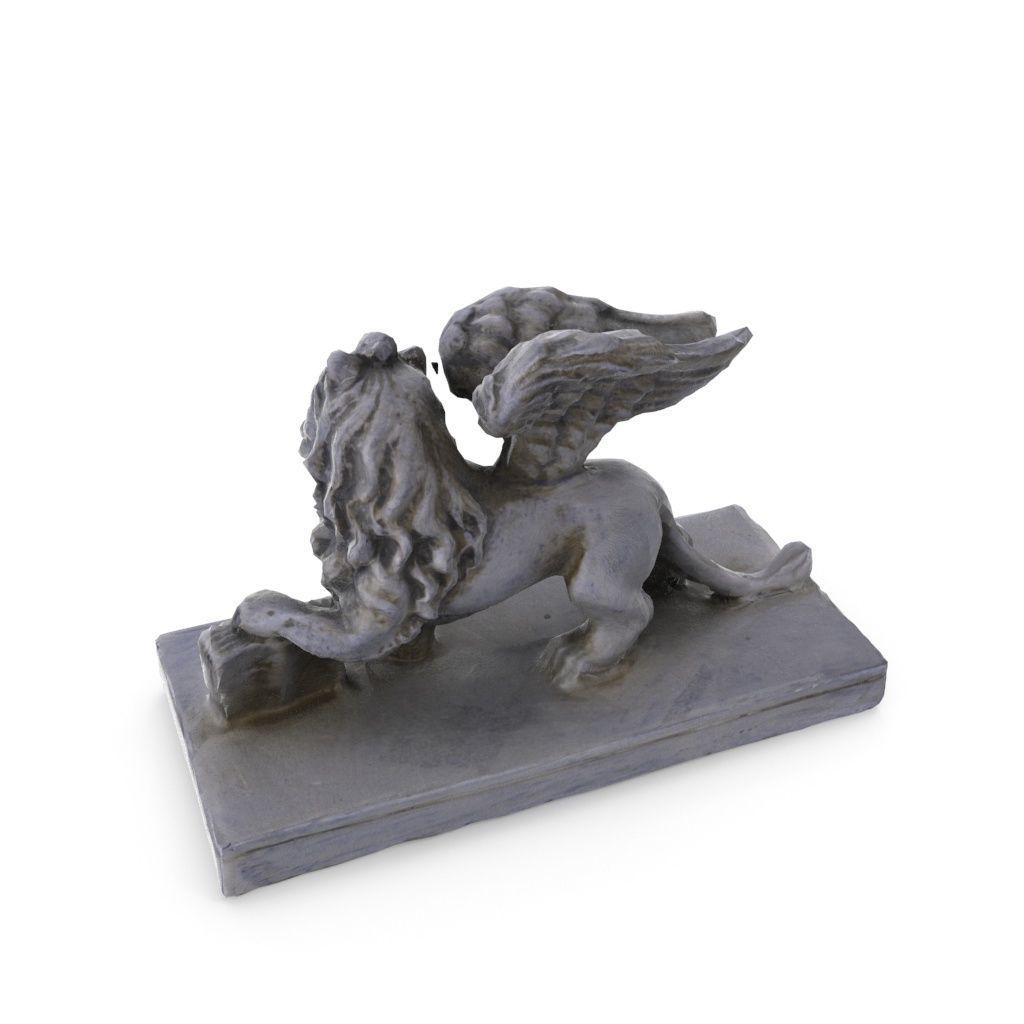 Lion of Venice - Low and High Poly versions Low-poly 3D model_2