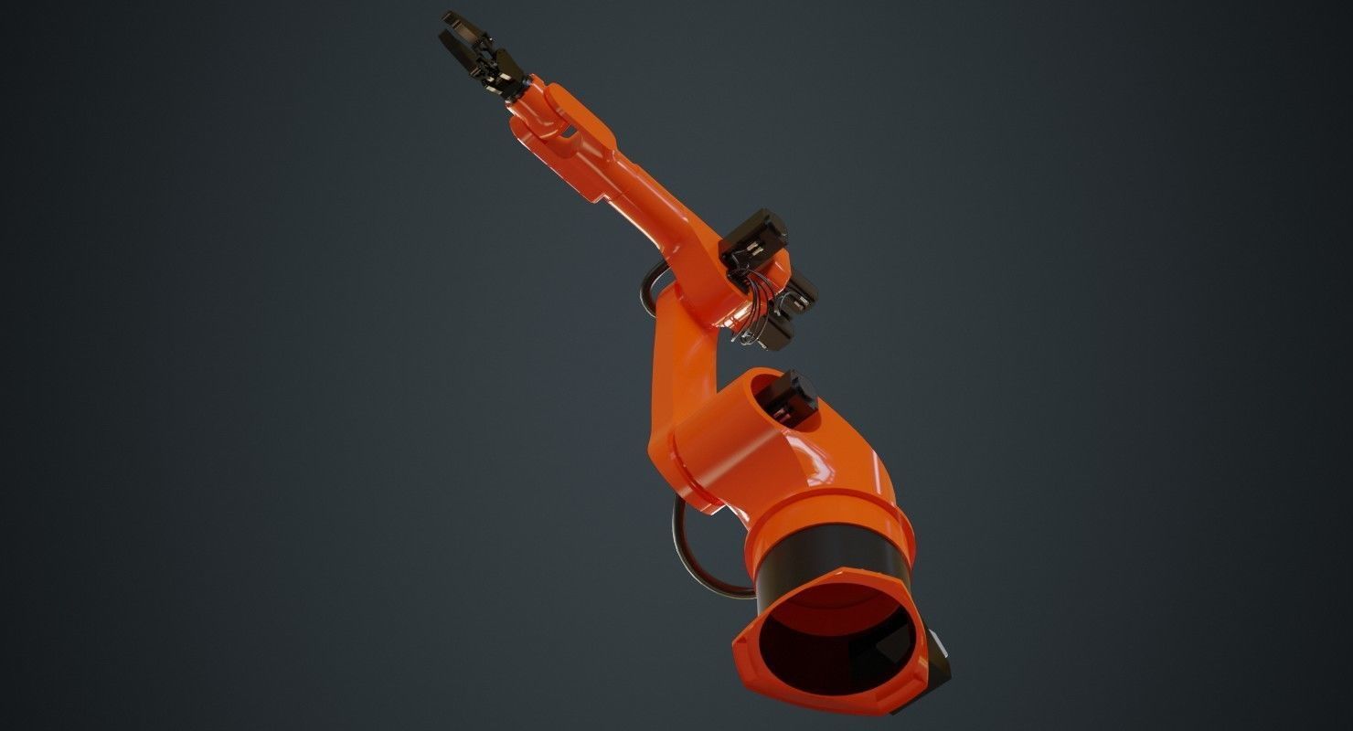 Industrial Robot 3 Untextured 3D model_4