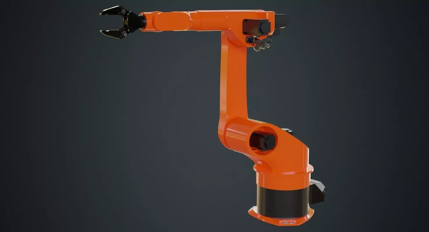 Industrial Robot 3 Untextured 3D model_0
