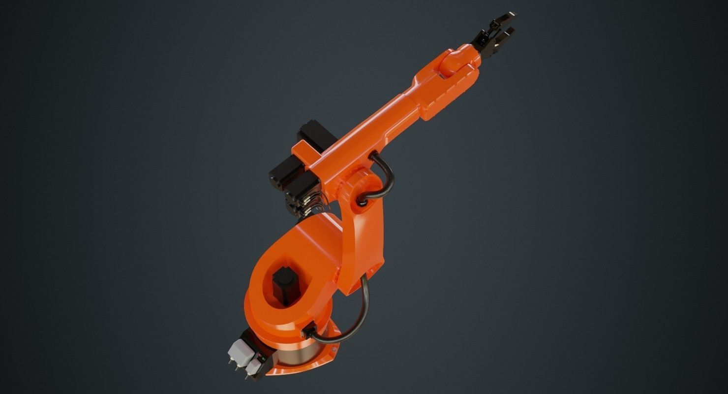 Industrial Robot 3 Untextured 3D model_2
