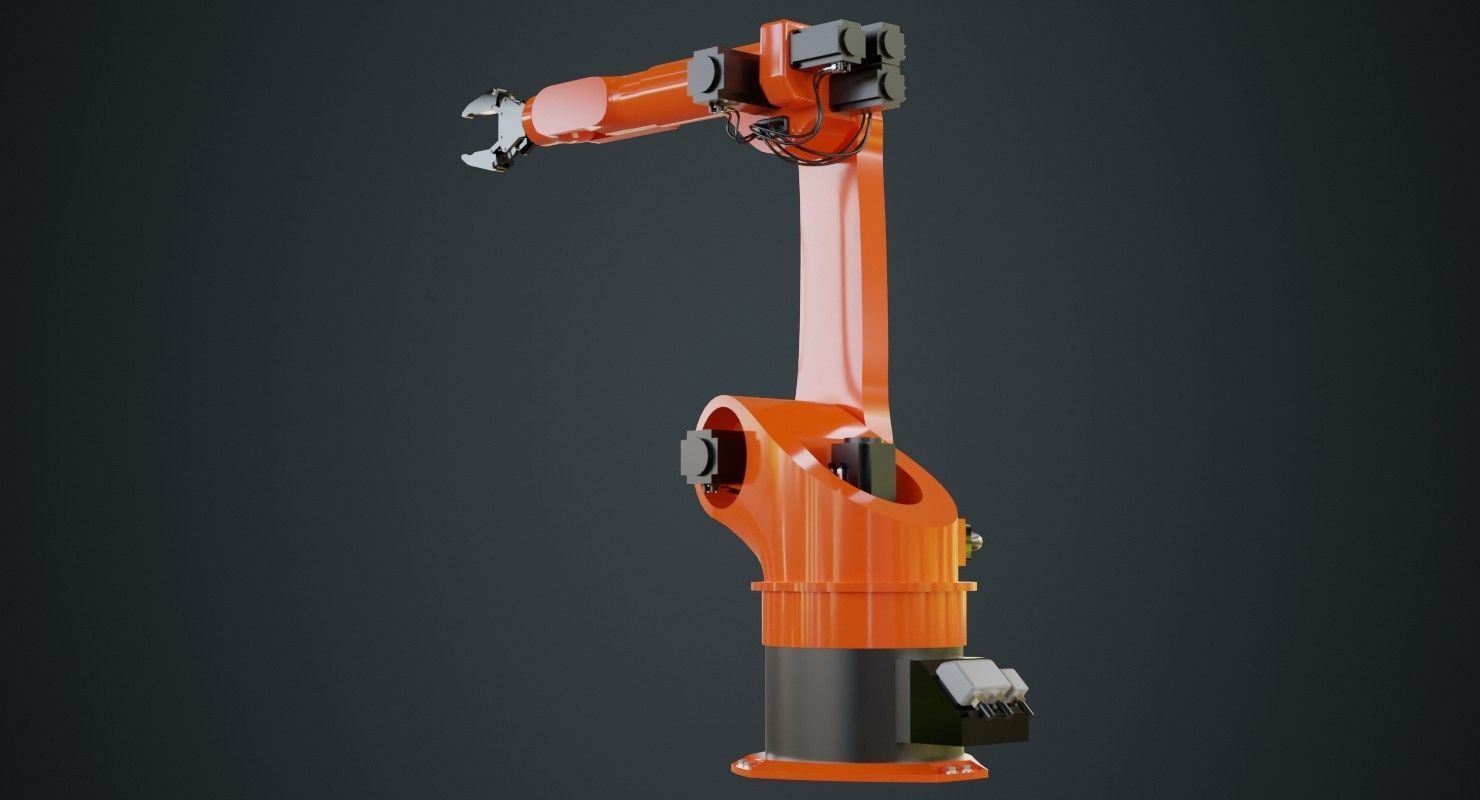 Industrial Robot 3 Untextured 3D model_3