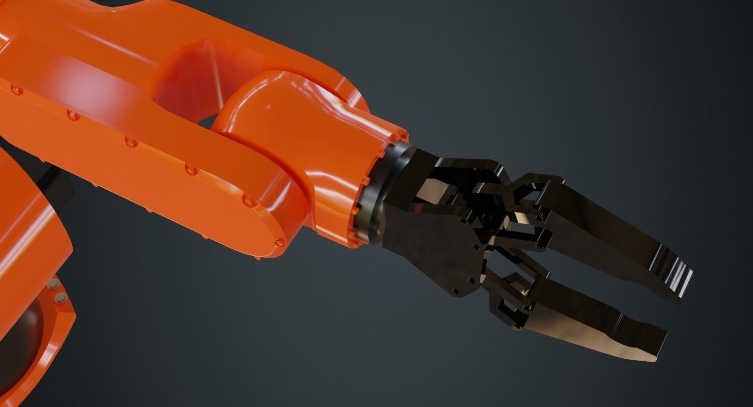 Industrial Robot 3 Untextured 3D model_5