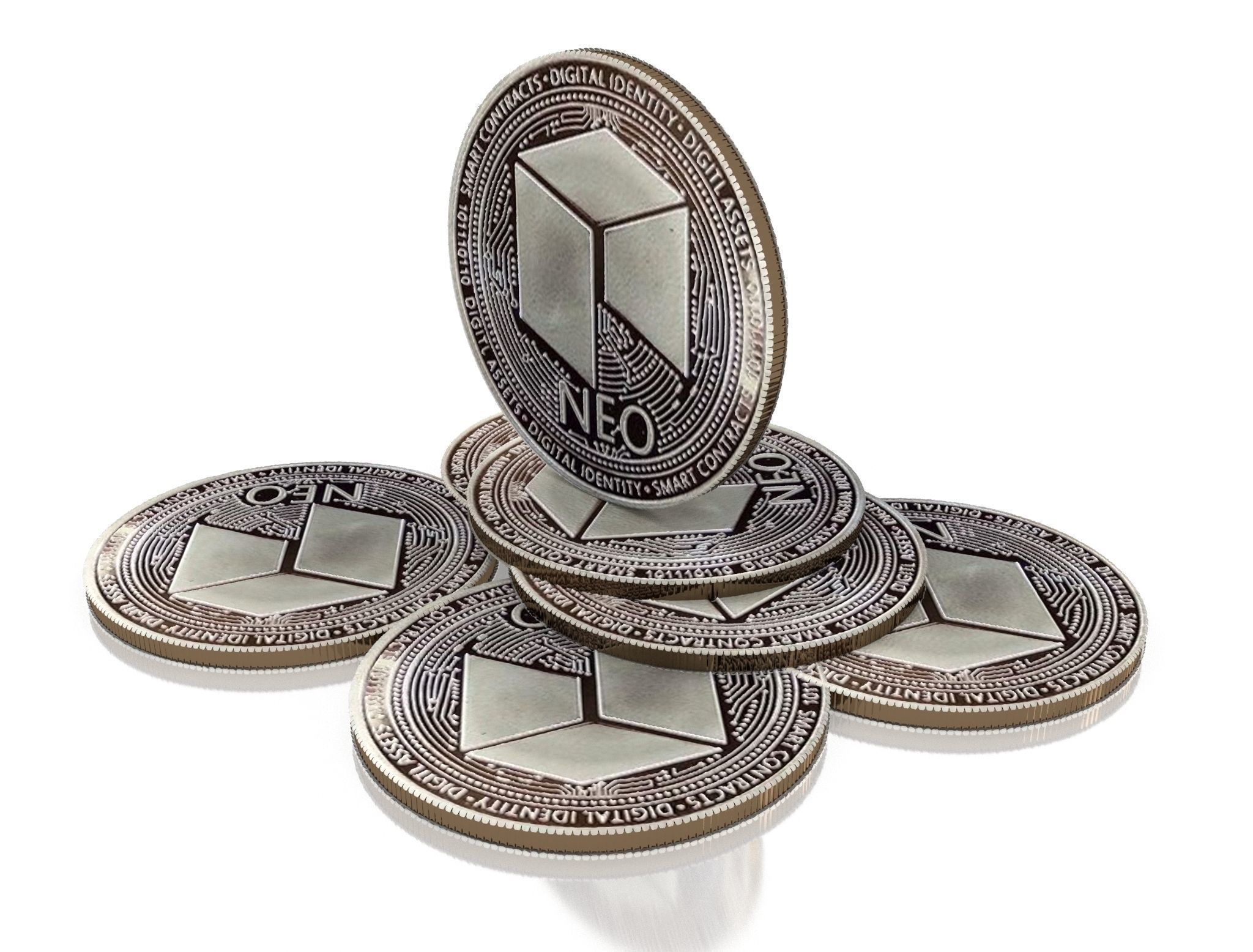 NEO coin 3D model_3