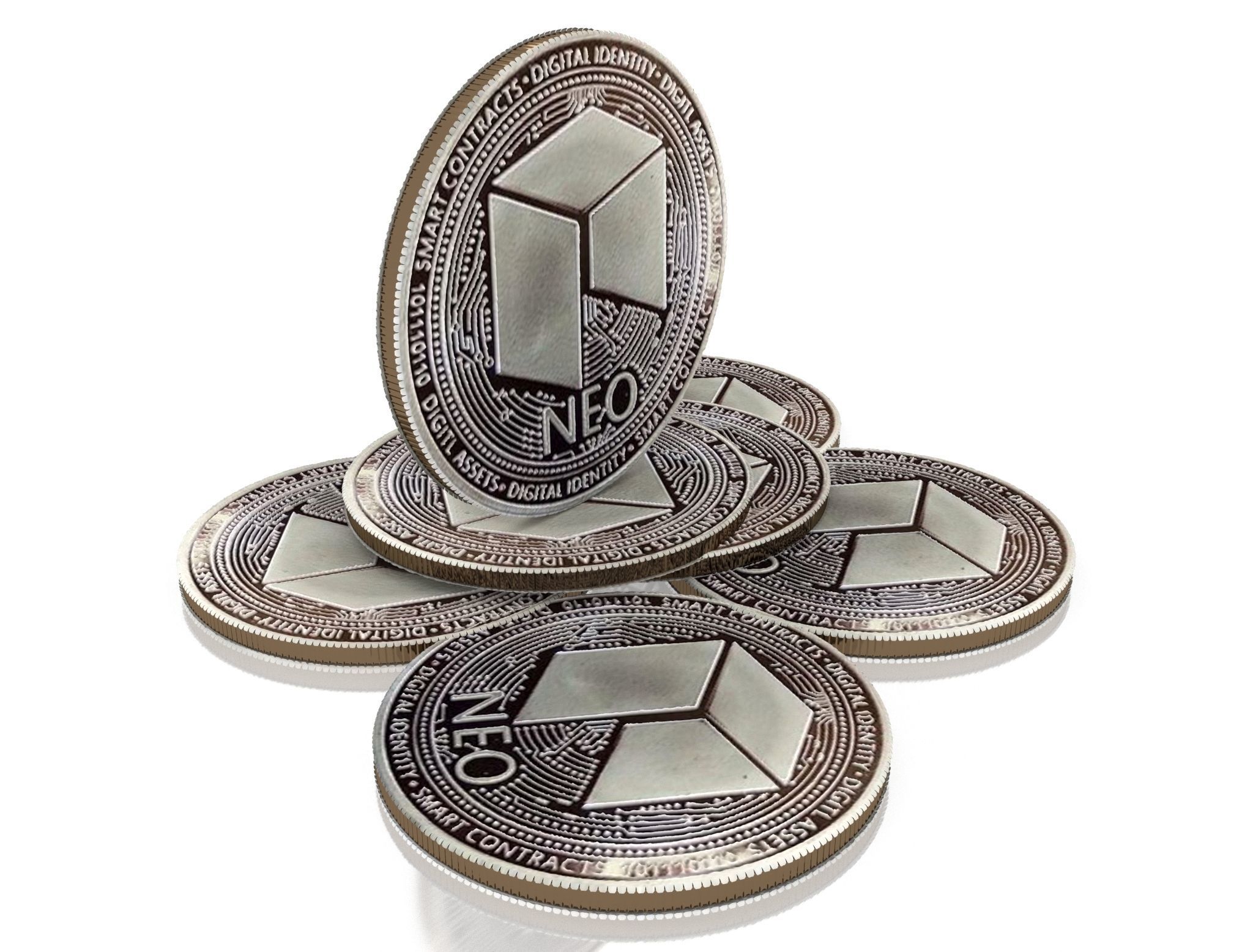 NEO coin 3D model_6