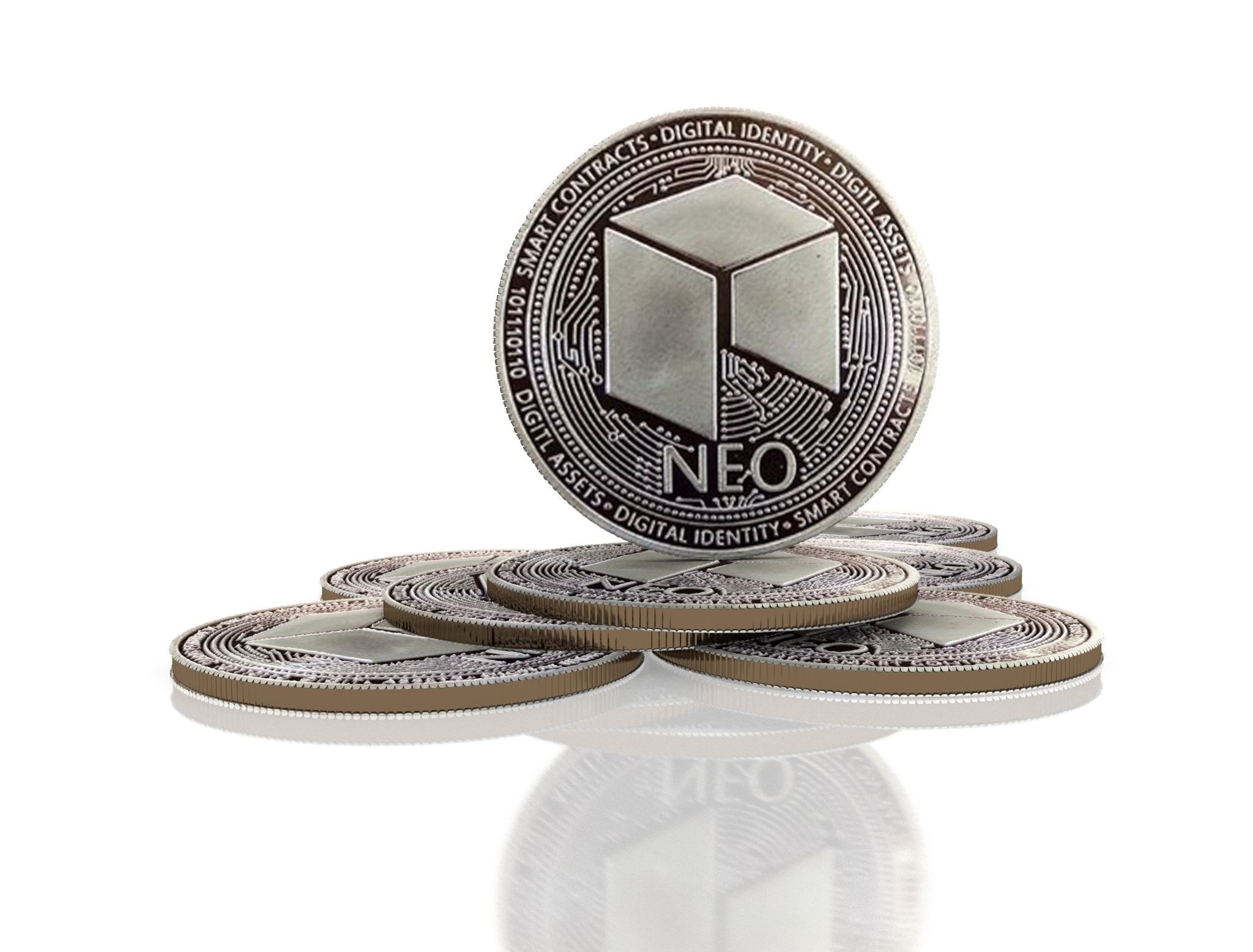 NEO coin 3D model_4