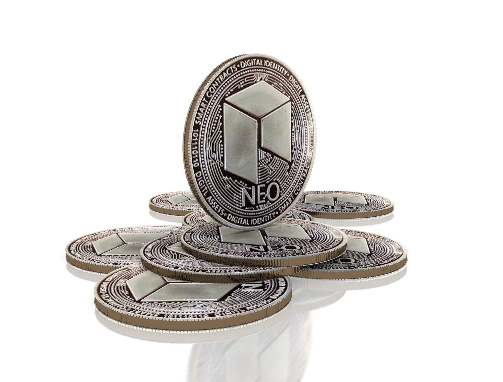 NEO coin 3D model_2