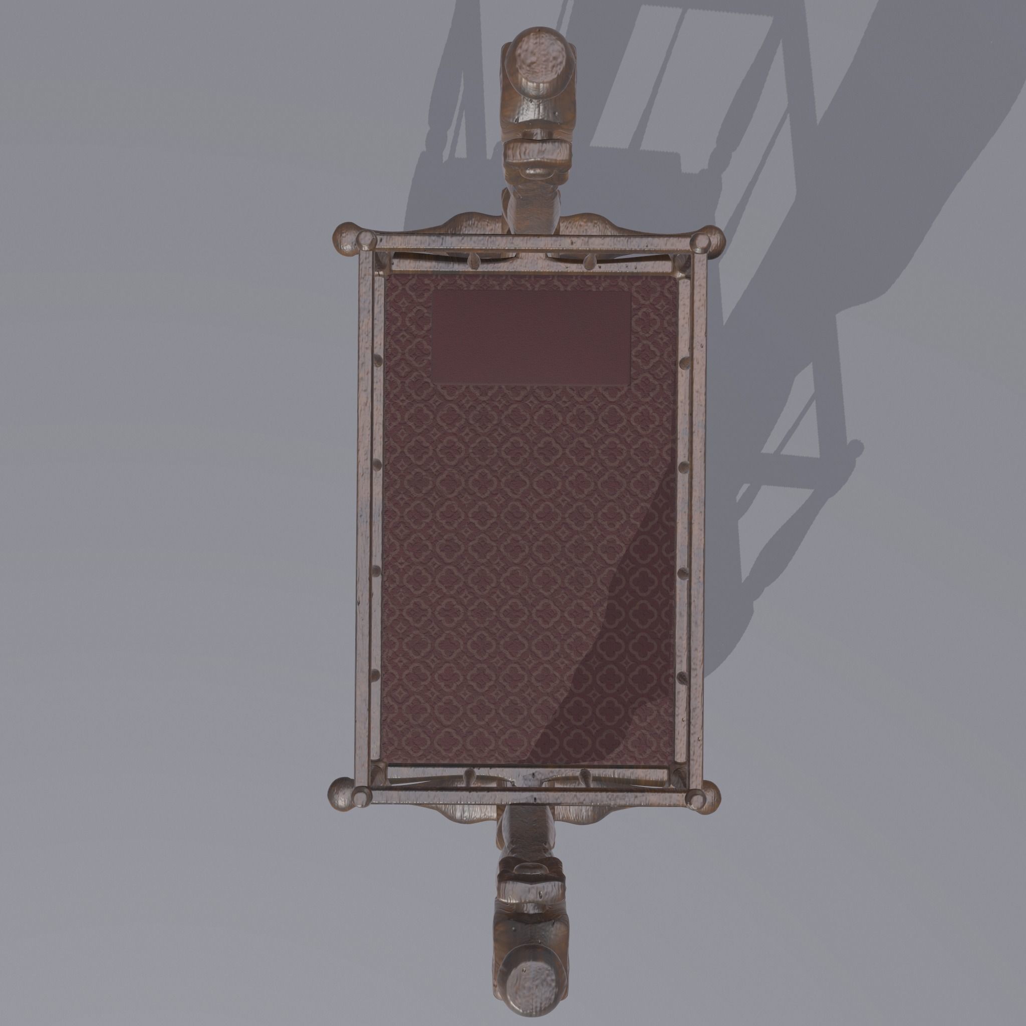 Antique Medieval Cradle Free low-poly 3D model_7