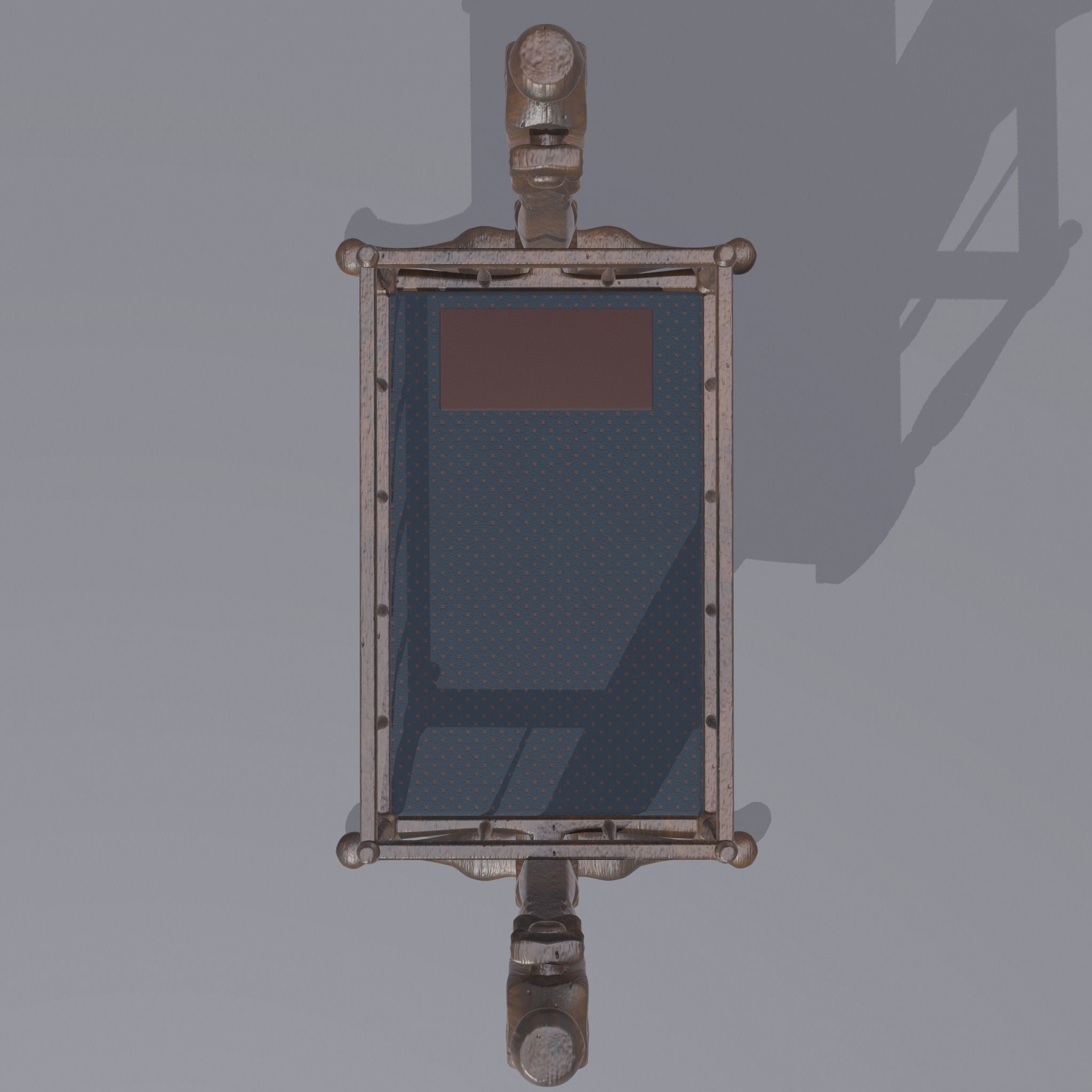 Antique Medieval Cradle Free low-poly 3D model_15