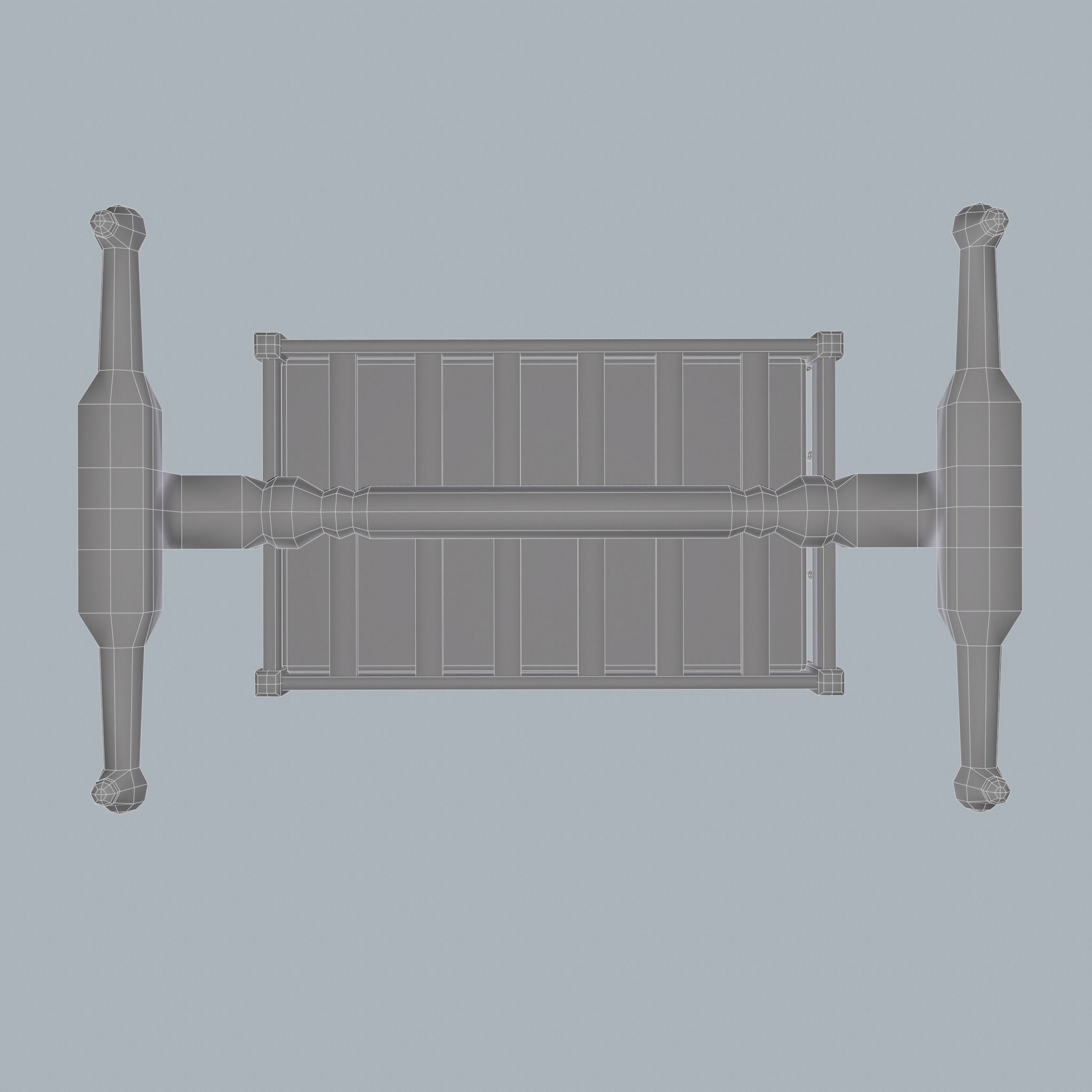 Antique Medieval Cradle Free low-poly 3D model_31