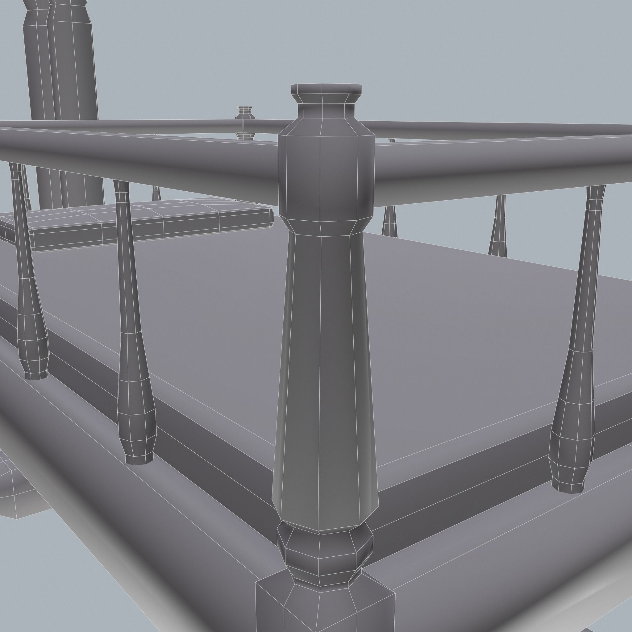 Antique Medieval Cradle Free low-poly 3D model_38