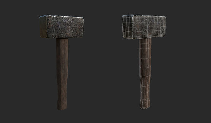 Medieval Blacksmith Hammer  3D model