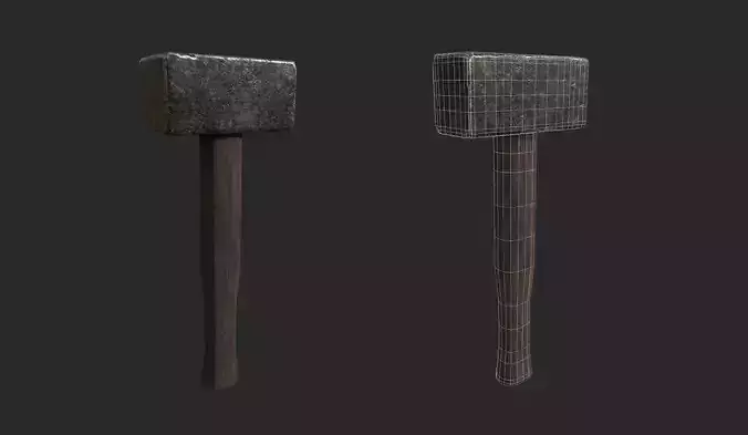 Medieval Blacksmith Hammer  3D model