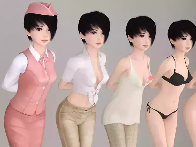 Tsubame various outfit pose 01